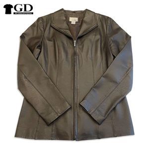 Women's Leather Coat by East Fifth: Medium Tall